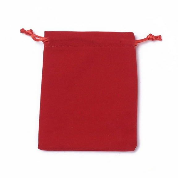 20pcs Velvet Packing Pouches Drawstring Bags Red 12~12.6x10~10.2cm