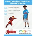 thumbnail image 3 of Marvel Avengers Iron Man Thor Captain America Big Boys T-Shirt and Mesh Shorts Outfit Set Blue/Grey 18-20, 3 of 5