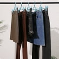 thumbnail image 5 of REGALWOVEN 10 Pack Plastic Non-Slip Hangers with Pinch Clips, Durable 360-degree Space Saving Clothes Hangers for Clothing, Closet and Pants Blue, 5 of 6