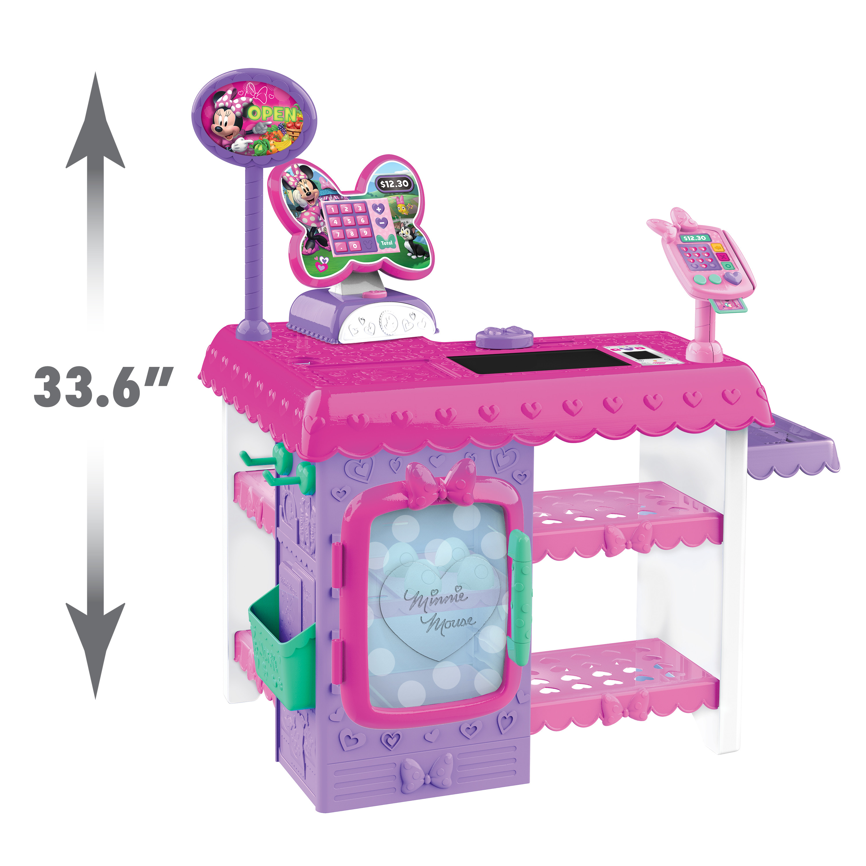 just play disney junior minnie mouse marvelous market pretend play cash register with realistic sounds 45 play food pieces and accessories kids toys for ages 3 up walmart com