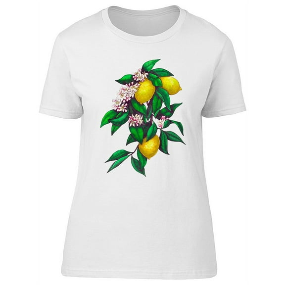 Flowering Branch Of Lemons T-Shirt Women -Image by Shutterstock, Female x-Large