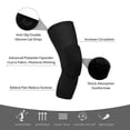 thumbnail image 3 of Knee Sleeve Pair Kneepad Pads Crashproof Antislip Basketball Leg Sleeve Protective Pad Support Guard Padded Breathable Compression Wear Hexpad - 2 Packs, 3 of 7