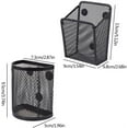 thumbnail image 4 of 2 Models Mesh Pen Holder for Desk Casewin Black Wire Mesh Pencil Holder, Mesh Pen Holder Square&Pen Holder Round Shape, Magnetic Pencil Holder, for Refrigerator, Desk Whiteboard, Locker Accessories, 4 of 8