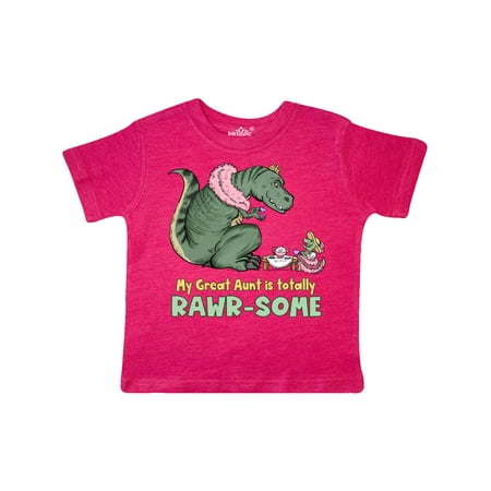 

Inktastic My Great Aunt Is Totally Rawr-Some Tea Rex Party Gift Toddler Boy or Toddler Girl T-Shirt
