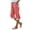 Watermelon Red, variant on BUIGTTKLOP Women Cotton Linen Capri Pants Side Split Button Knee Length Long Shorts Ladies Striped Capris