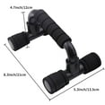 thumbnail image 5 of Vaupan Push-Up Brackets Strength Training-Workout Stands of Ergonomic Push-Up Equipment with Non-Slip Sturdy Portable for Home Fitness Training, H-Shaped Bracket Handle for Floor Workouts (Black), 5 of 7