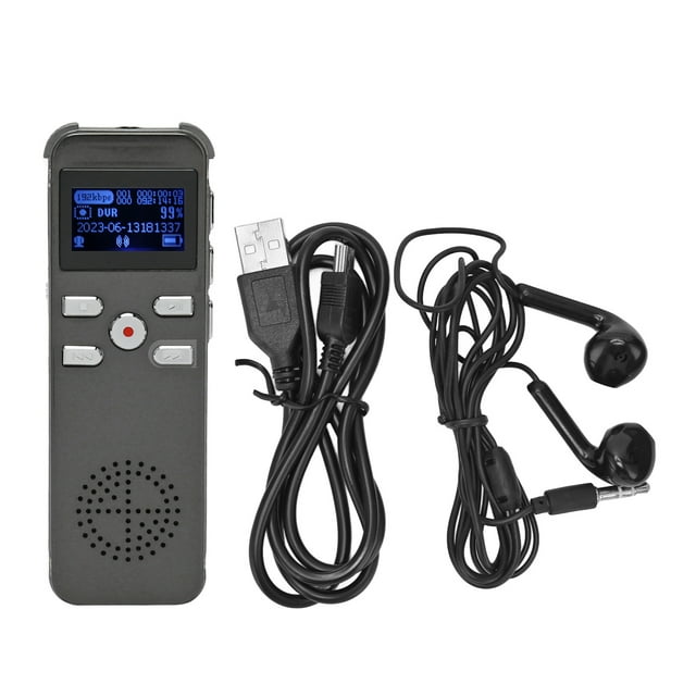 Grabadora de voz digital HD Reducción de ruido Apagado Ahorro de tiempo Grabación Dispositivo de grabación de voz Reproductor MP3 8G
