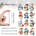 thumbnail image 3 of 12-Piece 2D Acrylic Snowman Christmas Ornaments, Flat Cute Hanging Pendants with Rope for Xmas Tree, Home & Holiday Party Decor, 3 of 9