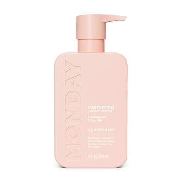 MONDAY Haircare SMOOTH Conditioner Softens Curly Wavy Hair, Wheat Protein, Avocado Oil, 12 fl oz