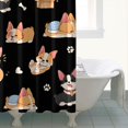 thumbnail image 4 of Cartoon Corgi Dog and Footprints Shower Curtain 72"x84" ,Bathroom Decorative Shower Curtains Set with 12 Hooks,Modern Waterproof Washable Shower Curtain, 4 of 6