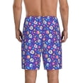 thumbnail image 5 of Salouo colorful Skull flower leaf Pattern Men's Sleep Pajama Shorts,Pajama Bottoms Elastic Waistband Sleep Pajama Short PJ Shorts for Men -Medium, 5 of 6