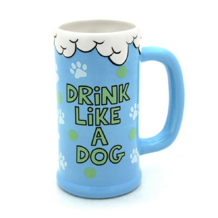 

Drink Like a Dog Beer Stein Drinking Cup Funny Mug
