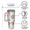 thumbnail image 4 of OBREWU Pioneer Flower Tumbler with Handle and Lid,Pioneer Flower 40oz Double Wall Vacuum Insulated Tumbler,Cups Gift for Women and Men, 4 of 7
