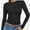 Black, variant on Women's Inbarely Soft Long Sleeve Tops Crew Neck Slim Fit Basic Casual Going Out Tees Shirts