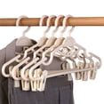 thumbnail image 2 of 10pcs Clothes Hangers with Clips Plastic Space Saving Non-Slip Skirt Organizer, 2 of 3