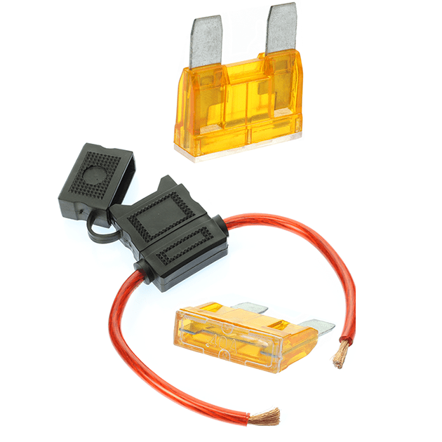 (1) 8 Gauge MAXI Inline Fuse Holder Fuseholder with cover and (2ea 40