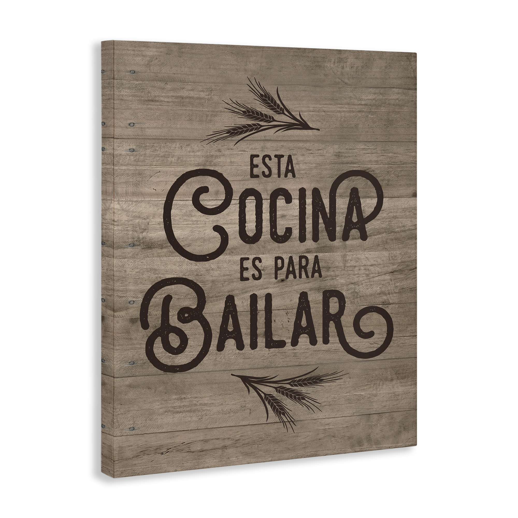 Stupell Industries Cocina Para Bailar Inspirational Quotes & Sayings Painting Wrapped Canvas Art Print Wall Art, 16 x 20