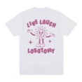 thumbnail image 2 of Camiseta divertida de Lobotomy Live Laugh para hombre y mujer, Camisa de algodón informal a moda, de gran tamaño, estética, 2 of 5