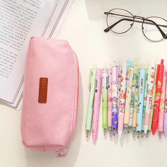 NOBRand Pencil Holder Pencil Cases Wholesale Environmental Friendly Linen Pencil Case Pures Color Fashion Student Stationery Bag Pencil Bag Linen Stationery Bag