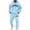Light Blue, variant on Mens Sweatsuits 2 Piece Set Long Sleeve Loose Fit Fluffy Hooded Print Sweatshirts And Banded Bottom Sweatpants Fall Winter Athletic Cozy Sweat Suit