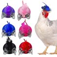 thumbnail image 1 of Pet Feather Decor Hat Photo Shooting Props With Adjustable Rope For Chicken Hamster Parrot Rabbit Red, 1 of 4