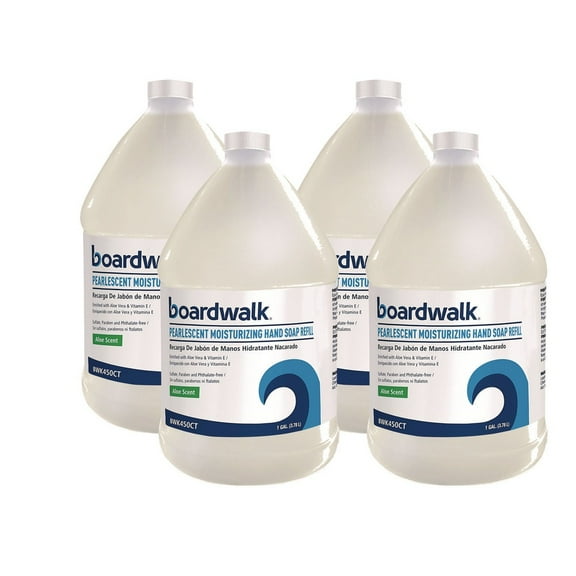 Boardwalk 601200-41ESSN 1 Gallon Pearlescent Moisturizing Liquid Hand Soap Refill - Aloe Scent (4/Carton)