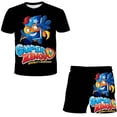 thumbnail image 2 of Super Zings 2022, conjuntos de ropa de verano, camisetas de manga corta para niños, pantalones cortos, ropa de 2 piezas, trajes para niños y niñas, disfraces informales 4T Gao Jinjia LED, 2 of 2