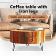 thumbnail image 3 of vidaXL 1 Piece Round Coffee Table Solid Reclaimed Wood for Living Room, 3 of 9