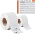 thumbnail image 2 of [12 Big Rolls, 1,000/Roll] 2-1/4" x 1-1/4" Direct Thermal Compatible Labels(not for dymo) - Premium Resolution & Adhesive, 2 of 5