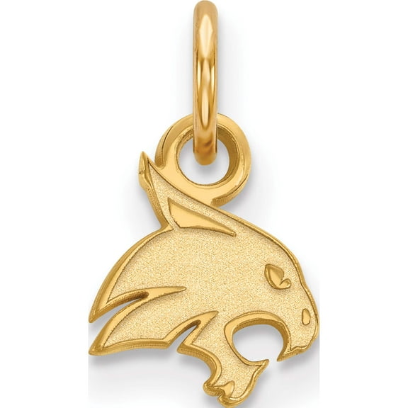 14K Yellow Gold 14Ky Logoart Texas State University Xs Pendant (15 X 8) Made In United States 4y001tst