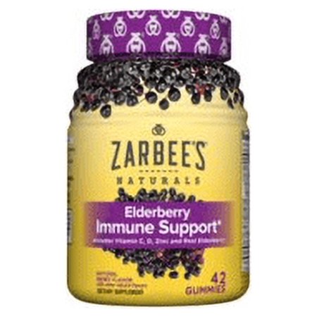 Zarbee's Adult Elderberry Immune Support, 42 Gummies (Pack of 6)