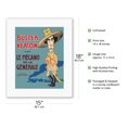 thumbnail image 2 of Buster Keaton in The General (Le Mécano de la Générale) - Vintage French Film Movie Poster c.1927 - Fine Art Rolled Canvas Print (Unframed) 11in x 14in, 2 of 4