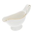 thumbnail image 4 of HLONK Western Tableware Home Ceramic Gravy Boat Saucier Sauce Jug Seasoning Container, 4 of 7