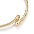 thumbnail image 3 of 6pc 316 Surgical Stainless Steel Torque Bangles Heart Golden 2-1/4 inch(57mm), 3 of 3