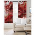 thumbnail image 2 of Red Marble Blackout Curtains, Light Blocking Print Window Curtains, Modern Abstract Ombre Fluid Aesthetic Thermal Insulated Window Drapes for Living Room Kitchen Cafe 2 Panels, 104"W x 96"L, 2 of 9