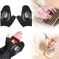 thumbnail image 4 of Electric Heated Gloves, Fingerless Hand Warmers for Women and Man, 3 Temperature Settings, Rapid Heating, Touchscreen Gloves for Winter Cold Weather, USB Type-C Power-Operated(Black,8.2x3.5"), 4 of 9
