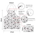 thumbnail image 7 of White Cow Milk Cow Pattern Apron-Garden Aprons for Women with Pockets-Cotton Linen Waterproof Kitchen Cooking Gardening Aprons Adjustable for Kitchen,Cooking,BBQ and Salon 33x27 Inch, 7 of 7