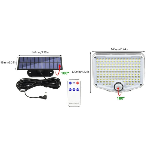 Lámpara decorativa solar 153LED Lámpara de calle ajustable para patio (2 piezas) Ndcxsfigh Para estrenar