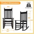 thumbnail image 3 of PayLessHere Outdoor Rocking Chair Load Bearing 243 lbs (Black), 3 of 8