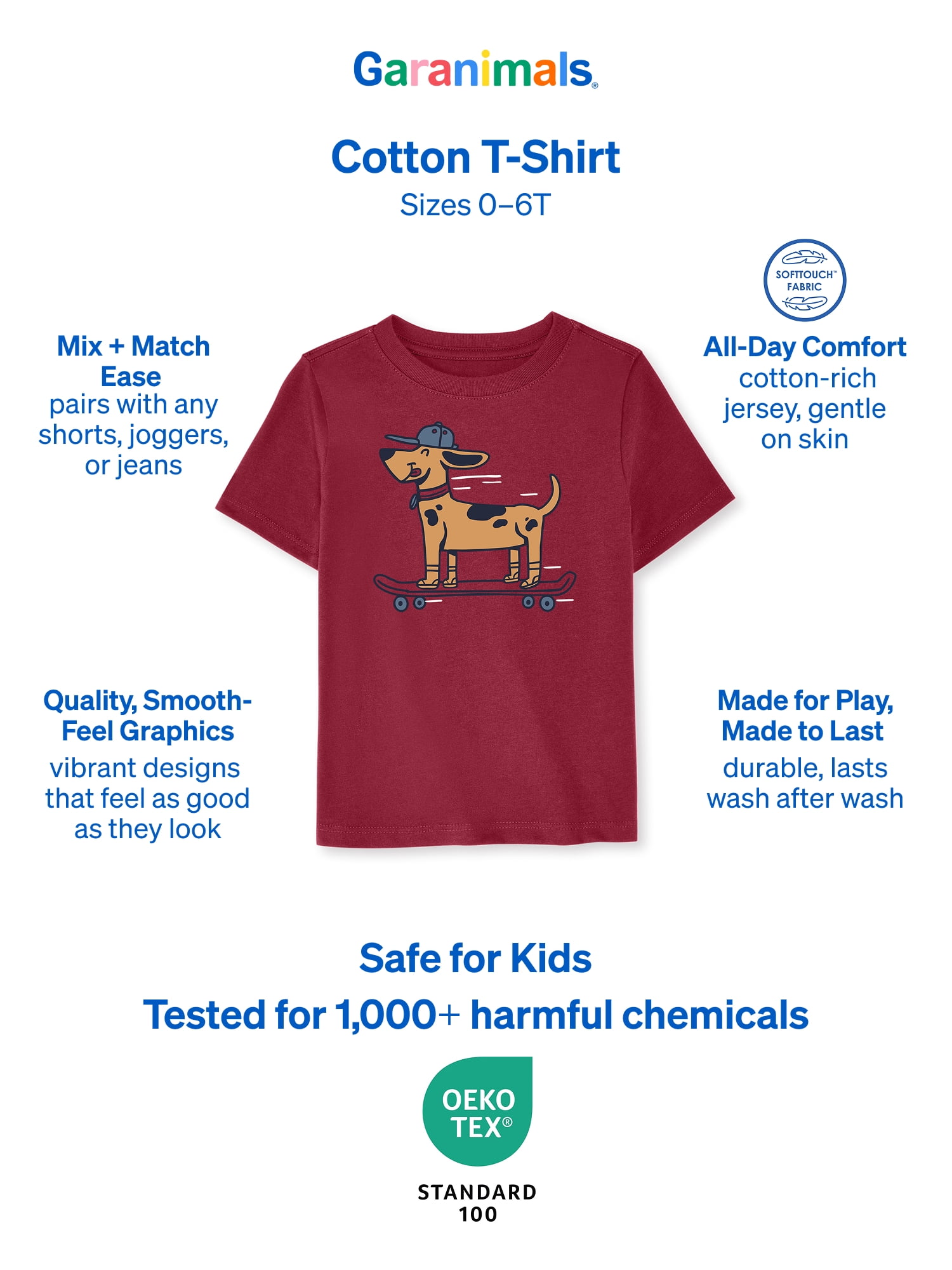 Garanimals Baby & Toddler Boys Shirts, Single & 3-Pack, Sizes 0-6T