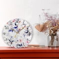 thumbnail image 6 of Dreamy Colorful Flower Pattern Round Wall Clock Silent Analog Battery Operated Black Pointer Home Decor 9.84" Diameter, 6 of 11
