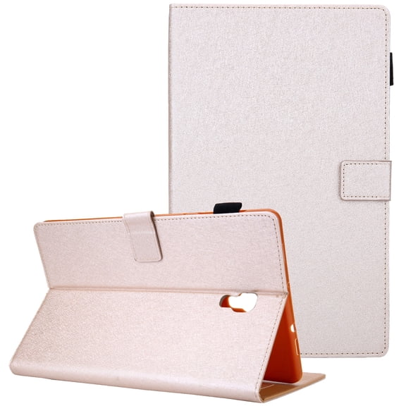 Allytech Galaxy Tab A 10.5" Case 2018 Released SM-T590 T595 T597, PU Leather Slim Smart Cover Auto Sleep Wake Folio Kickstand Wallet Case Shell for Samsung Galaxy Tab A 10.5", Gold