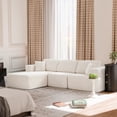 thumbnail image 5 of MAYEERTY 104" Cloud Sectional Sofa, Compressed Corduroy Modular Boneless Couch, No Assembly Required for Home Lounge,Beige, 5 of 10