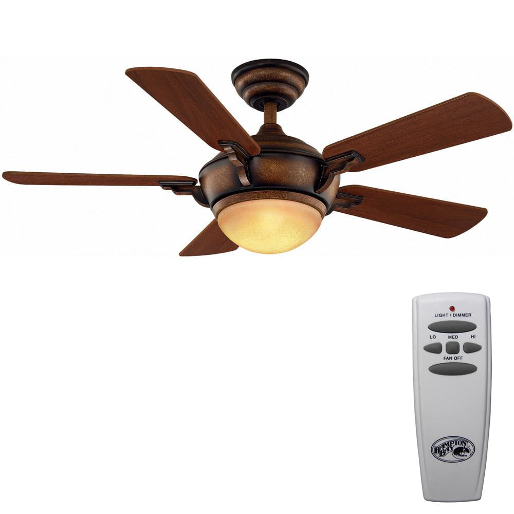 Hampton Bay Midili 44 In Led Indoor Gilded Espresso Ceiling Fan 1002711156 New Walmart Com