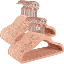 50 Pack Baby Hangers Children’s Hangers for Closet with Rose Gold,Non-Slip Hangers,Light Pink