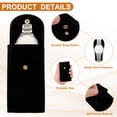 thumbnail image 3 of Funda de Reloj de Terciopelo Uxcell, Estuche de Viaje para Reloj, Bolsa de Almacenamiento Suave con Botón de Presión para Regalo, Negro, 3 of 6