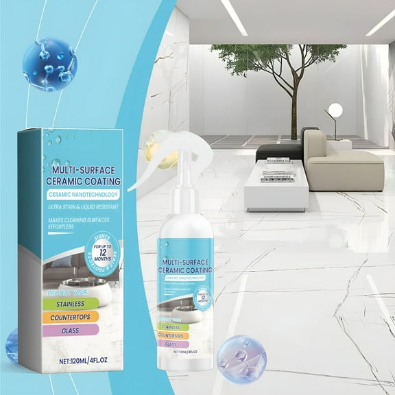 RAGUPEL Spray Ceramic Coatings For Home Use Shine Seal And Stainless Steel Appliances Countertops Glass And More! Stains Dirt Fingerprints Liquids And More(120ml)