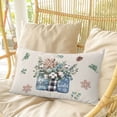 thumbnail image 4 of Christmas Pillow Covers, Linen Long Throw Pillow Case, Retro Snowflakes Floral Eucalyptus Leaves Holiday Pillow Protector Decorative Cushion Cover for Living Room/Bedroom 20" x 26", 4 of 8