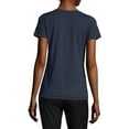 thumbnail image 4 of Hanes Women's Modal Elevated Tee Navy Triblend S, 4 of 6