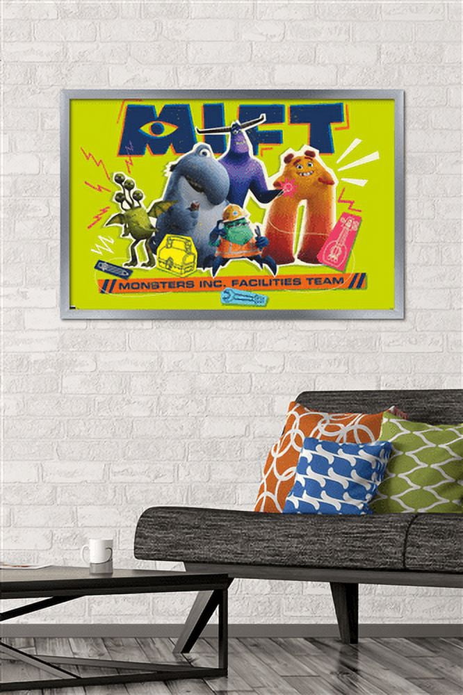 Disney Monsters at Work - Facilities Team Wall Poster, 22.375" x 34", Framed